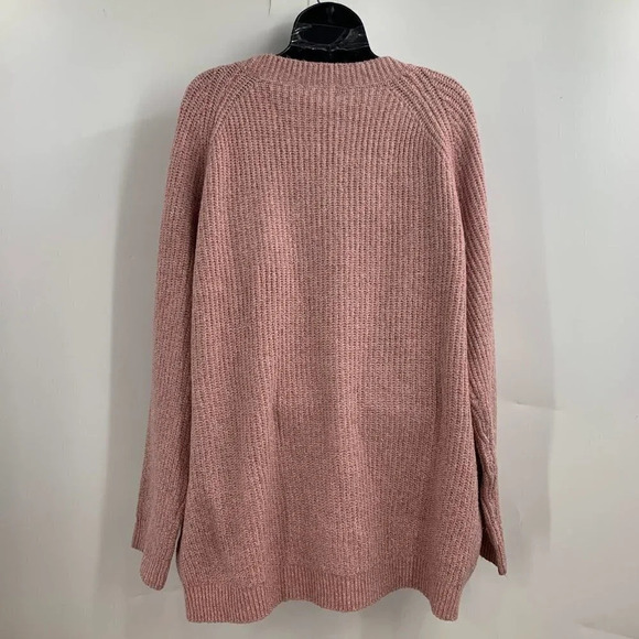 Bp Nordstrom Women's Plaited Stitch Crewneck Sweater In Pink Nostalgia SZ 3X NWT - Picture 3 of 12